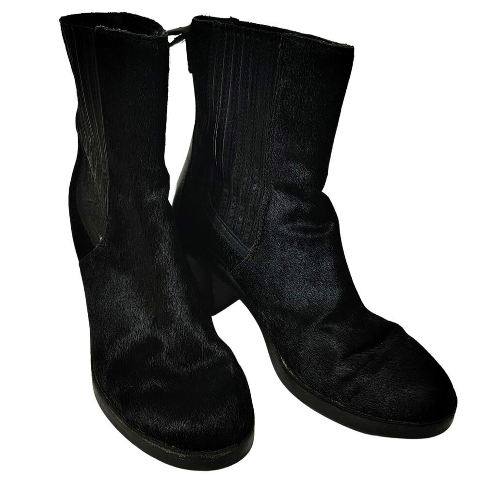 UGG Camden Exotic Calf Hair Leather High Heels Womens Ankle Boots Booties Size 7